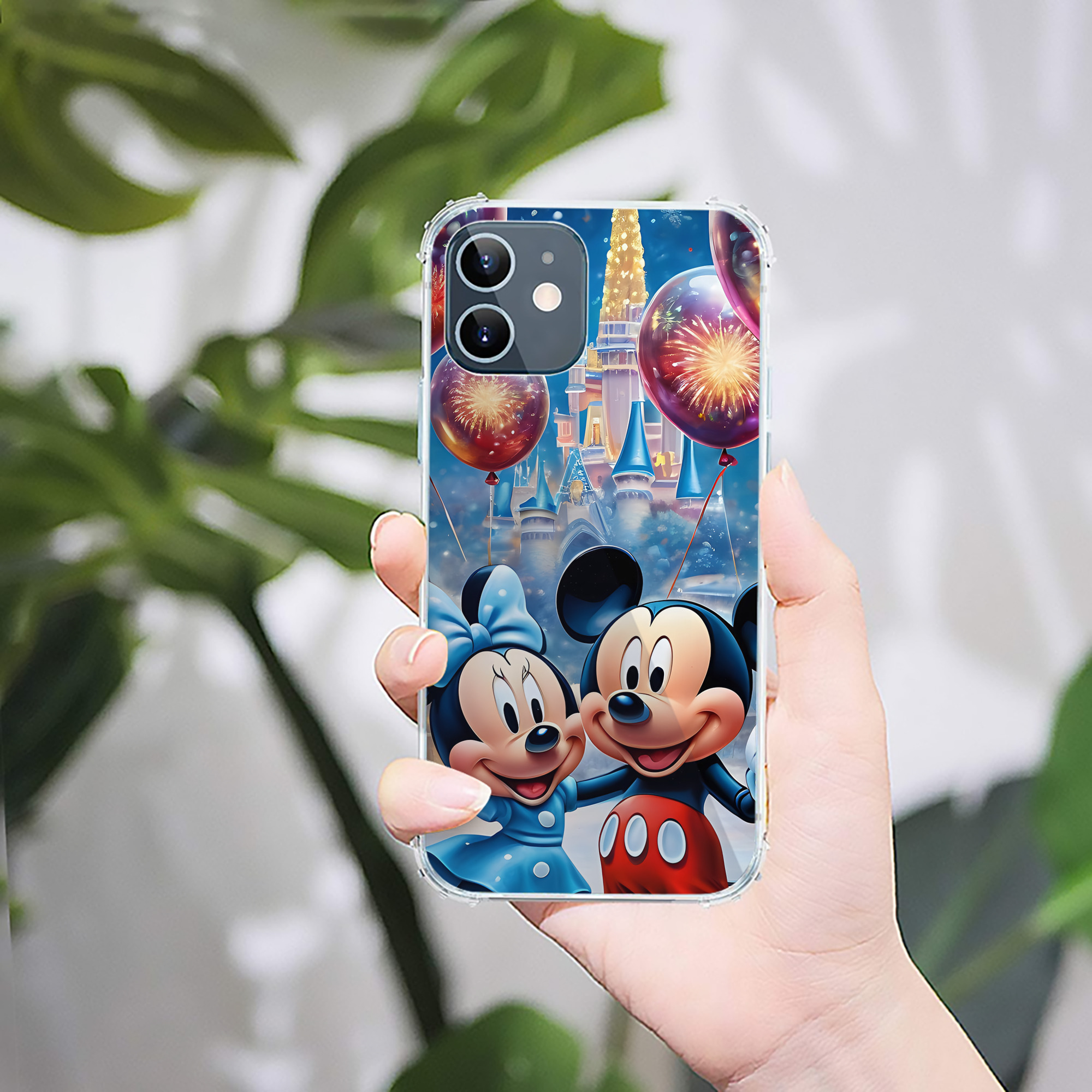 （画像用） ミッキーマウス Mickey Mouse 【iPhone 12シリーズ対応】透明スマホケース（クリアソフトケース）